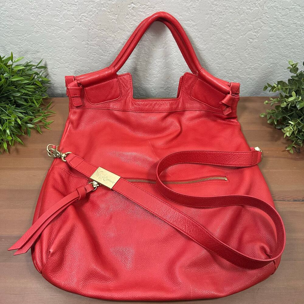 Foley and Corinna Mid City Tote Red Convertible Bag